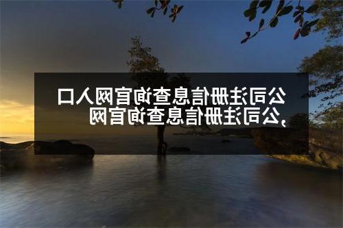 公司注册信息查询官网入口,公司注册信息查询官网